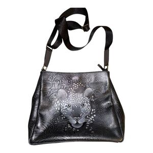 NWOT Anuschka Leopard Bag Purse